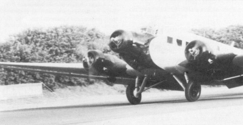 The Junkers JU 52 landing at Virginia.