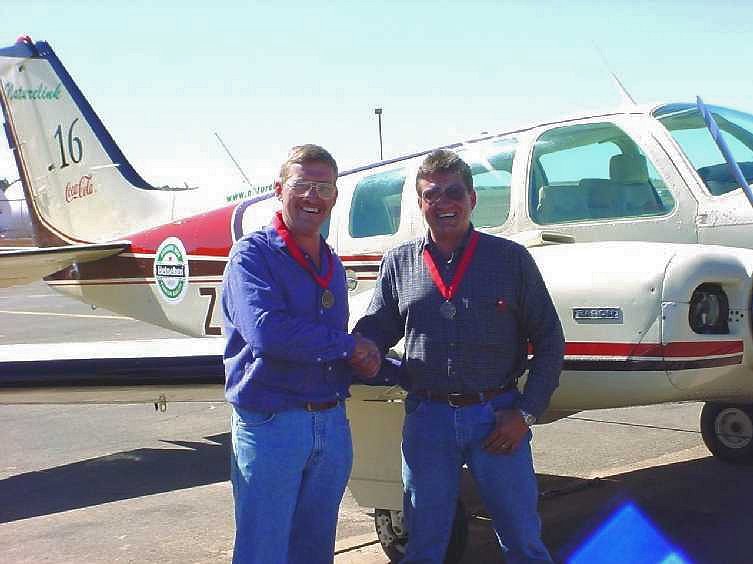 Winners of the 2001 President's Trophy Air Race - Dries and Chris Briers Winners of the 2001 President's Trophy Air Race - Dries and Chris Briers