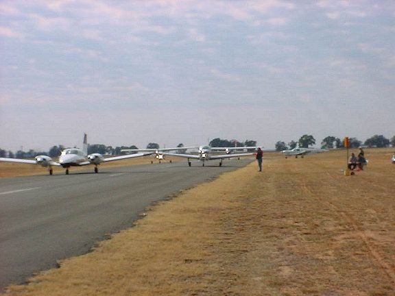 Aircraft Lined up at the start Aircraft Lined up at the start