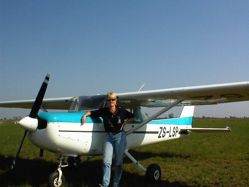 Mary and LSP - click to enlarge Mary de Klerk and ZS-LSP