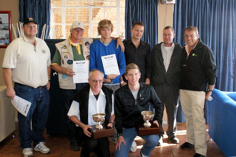 Starting top left: Bryan Belcher, Dale de Klerk &amp; Pierre de Klerk (second place), Dominique Van Roey &amp; Leon Bouttell (third place), Frank Eckard. Bottom: Winners Chris Kyle and Michael Wrathall