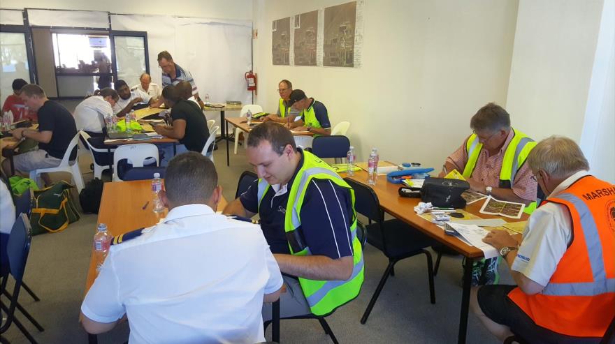 The busy briefing & plotting room