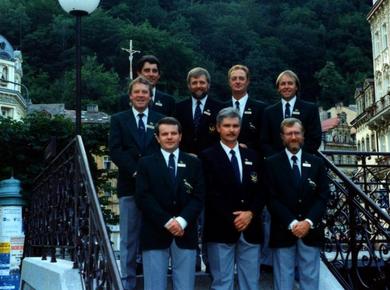 Rear L to R: James Craven, Daroish Kraidy, Hans Schwebel, Nellis Nel and Barry de Groot. Front L to R: Adrian Pilling, Deon van Eeden and Johan Swart. Rear L to R: James Craven, Daroish Kraidy, Hans Schwebel, Nellis Nel and Barry de Groot. Front L to R: Adrian Pilling, Deon van Eeden and Johan Swart.